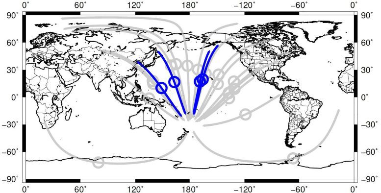 Seismic Rays Earth's Outer Core