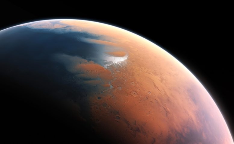 Artist’s Impression of Mars Four Billion Years Ago