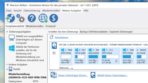 Create Backups: Tools such as Macriam Mirror make full backups of Windows.
