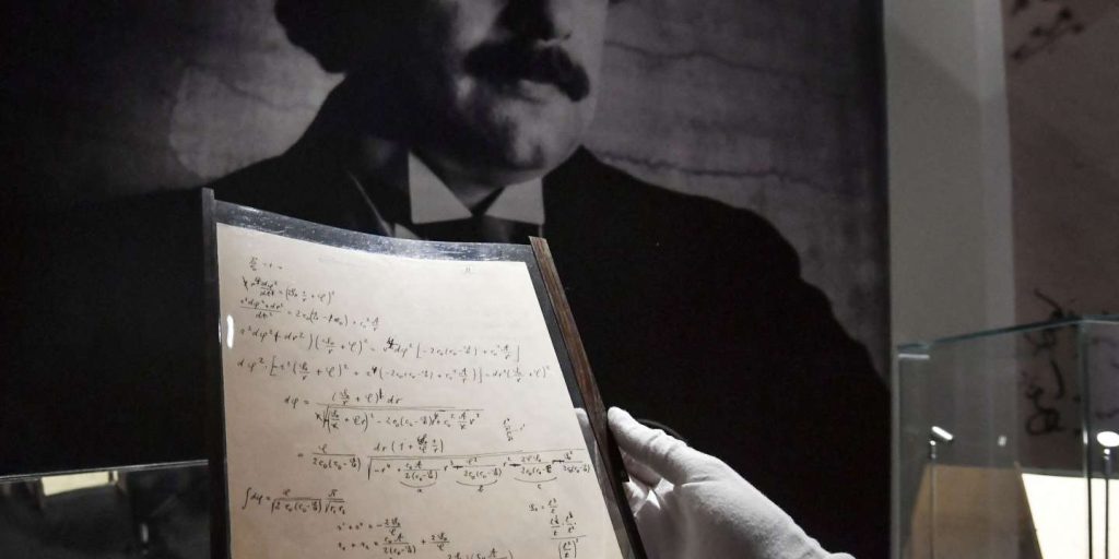 The Einstein manuscript was auctioned for 11.6 million euros