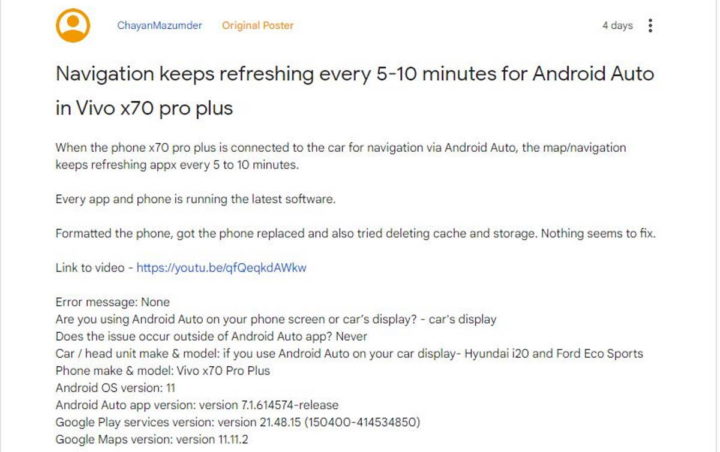 Android Auto Google users problem