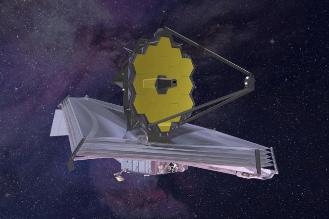 Vue dartiste du telescope spatial James-Webb, which perimeter mieux compare origins in l'Univers.