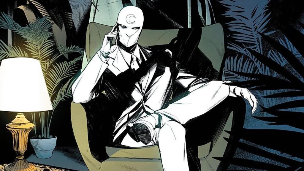 Moon Knight wears Mr Knight suit and tie in a new promotional photo