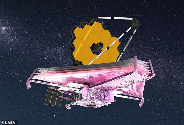 NASA said its James Webb Space Telescope (shown here in space) will capture light from the atmospheres of exoplanets to read the gases present to identify warning signs of conditions for life.