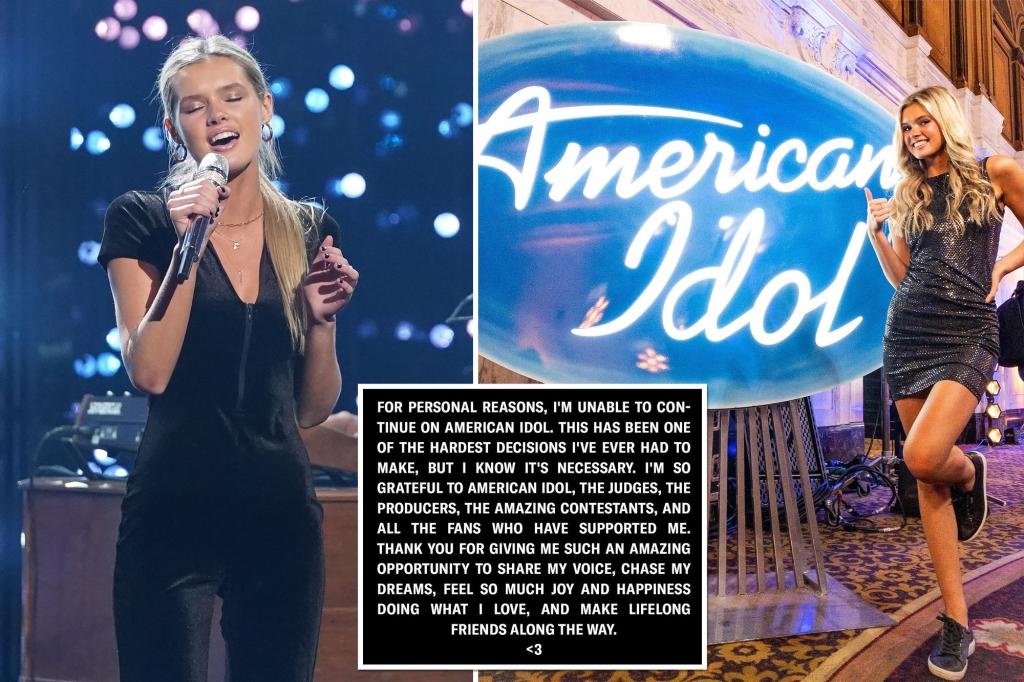 Kennedy Anderson dropped out of American Idol for personal reasons
