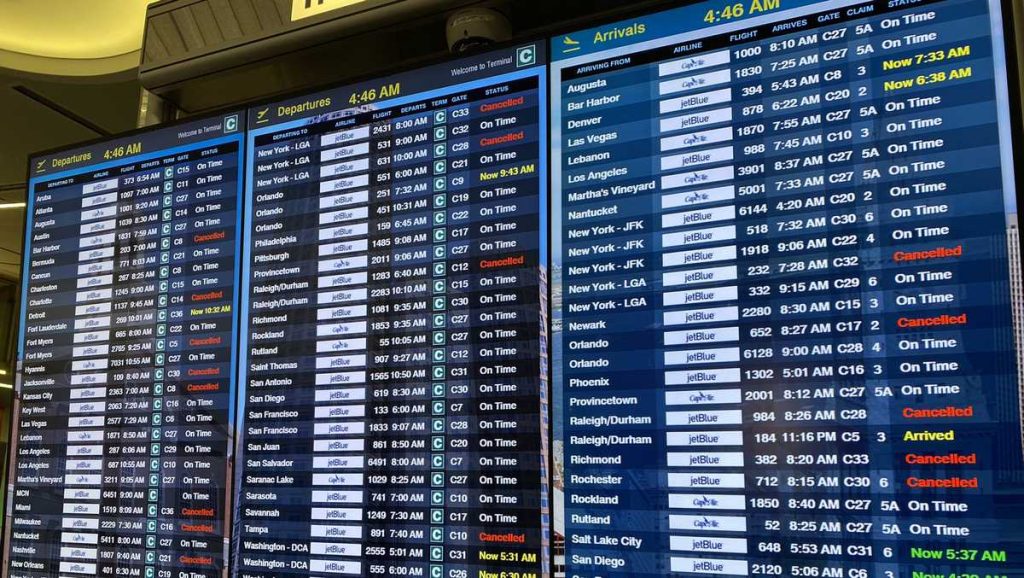 Flights canceled, Boston delays continue after disappointing weekend of air travel