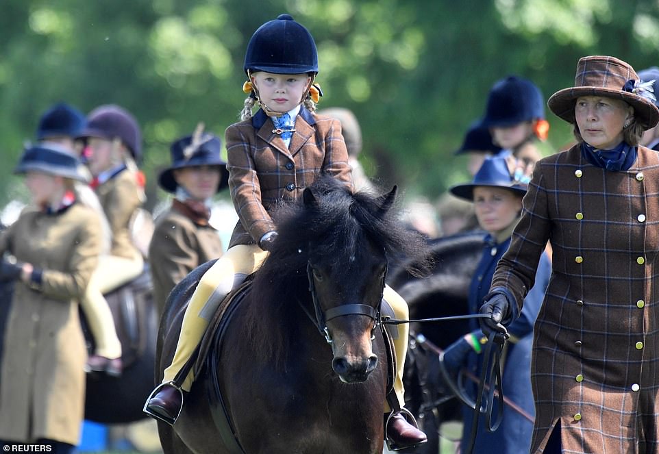 Entrants compete in the Rhine's Leading Open Class at Mountain and Moreland Moreland at the Royal Windsor Horse Show