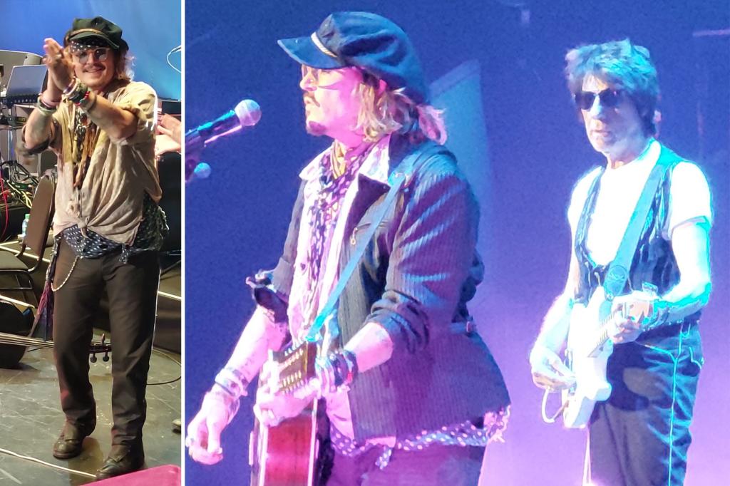 Johnny Depp receives a warm welcome at the Royal Albert Hall in London