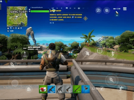 Fortnite game screen 