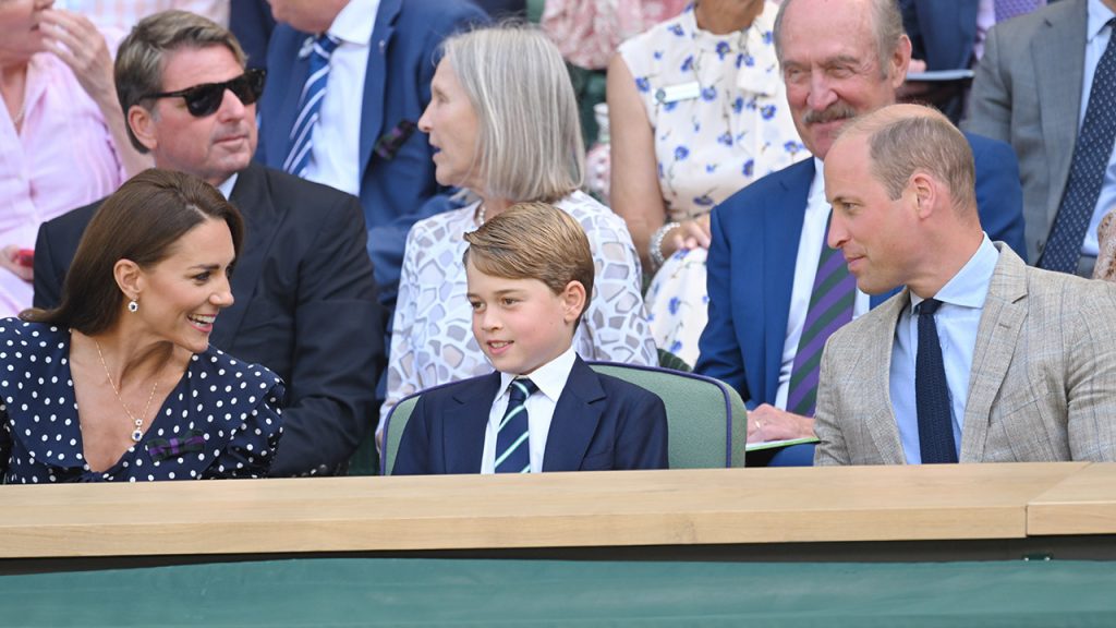 Prince George appears for the first time at Wimbledon tennis in the Royal Box with the Duke and Duchess of Cambridge