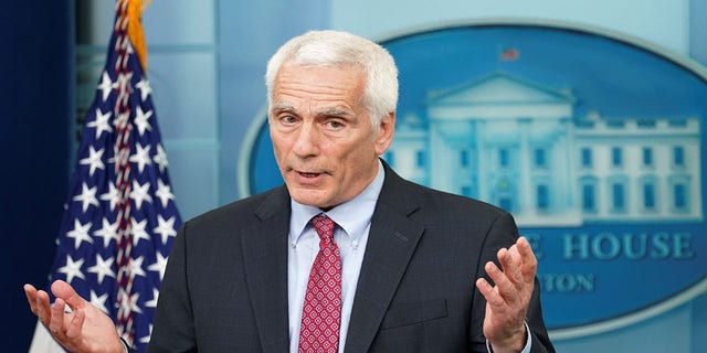 White House Council of Economic Advisers member Jared Bernstein speaks during a news conference at the White House in Washington, United States, April 1, 2022. 