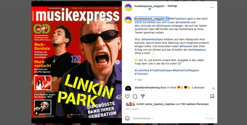 Nu-Metal Zeros: When Linkin Park and System Of A Down landed on the cover of Musikexpress