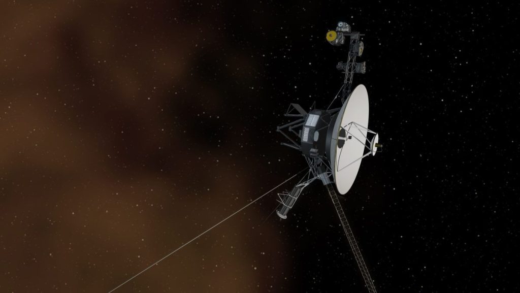 【▲ 星間空間に到達した惑星探査機「ボイジャー1号」の想像図（Credit: NASA/JPL-Caltech）】