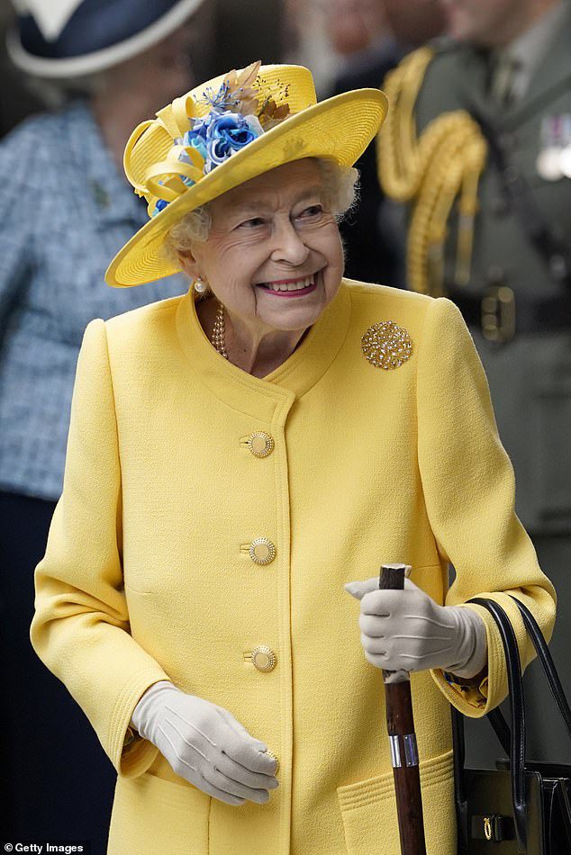 Farewell: Queen Elizabeth II passed away today at the age of 96 (pictured in May)