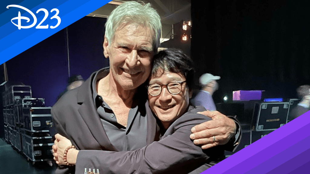 Indiana Jones and Short Round Reunite: Harrison Ford and Ke Huy Quan pictured together at D23