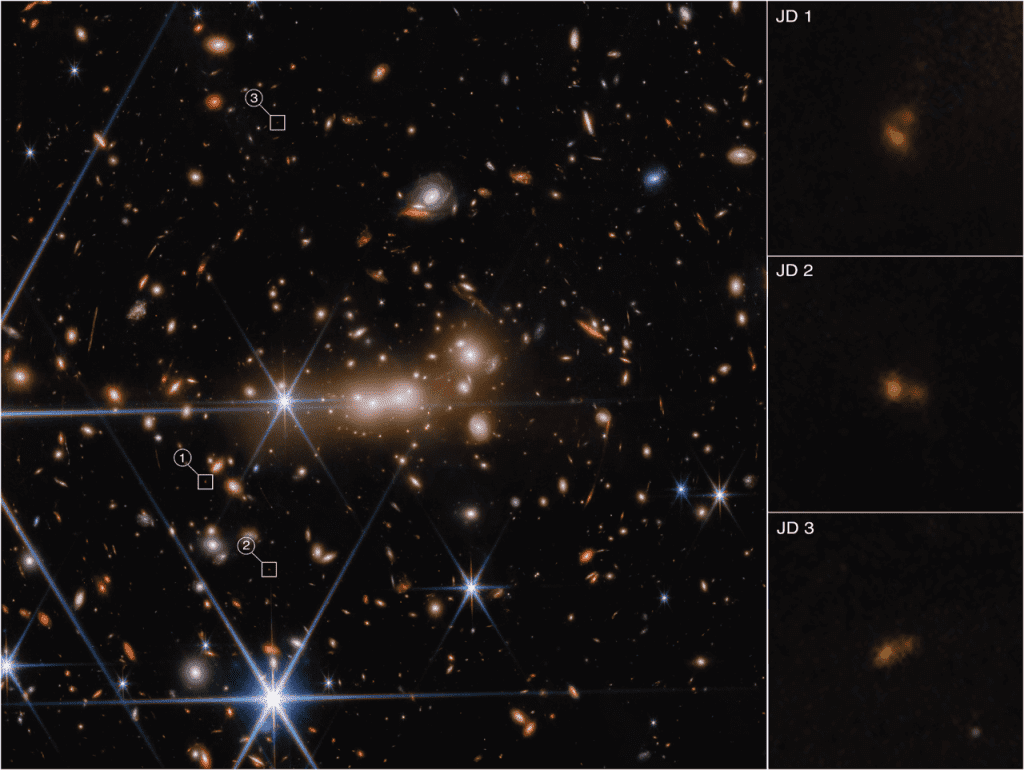 Merging galaxies in the early universe? The latest research results observed by the Webb Space Telescope |  sorae space portal site