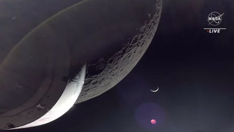 NASA's Orion capsule flies by the Moon