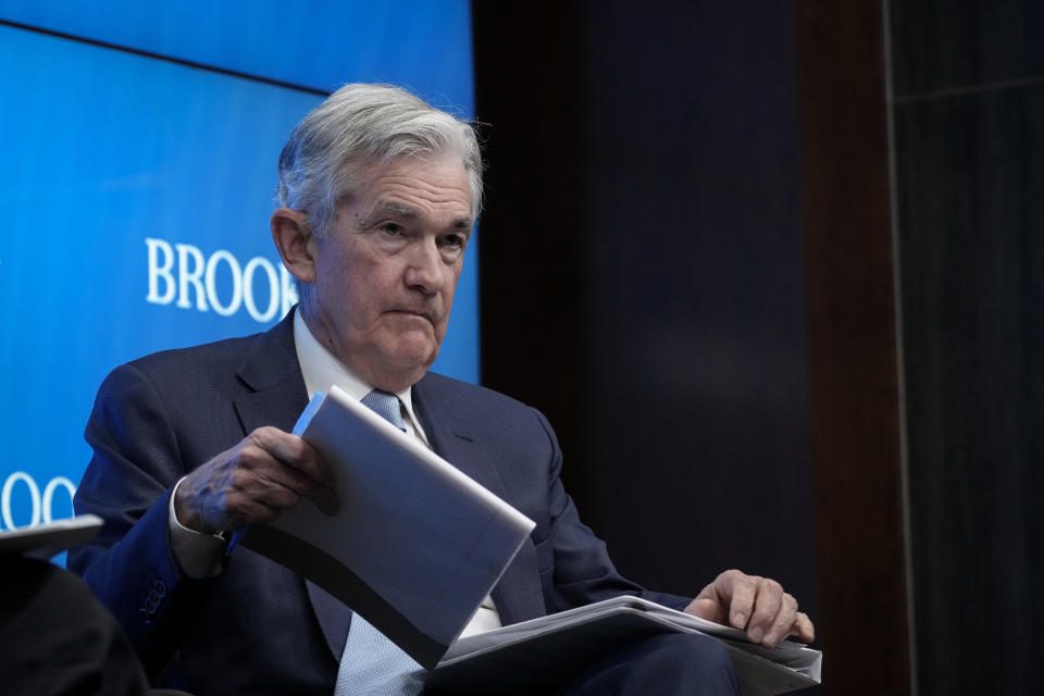 WASHINGTON, DC - NOVEMBER 30: US Federal Reserve Chairman Jerome Powell speaks at the Brookings Institution, November 30, 2022 in Washington, DC.  Powell discussed the economic outlook, inflation and the labor market.  (Photo by Drew Angerer/Getty Images)